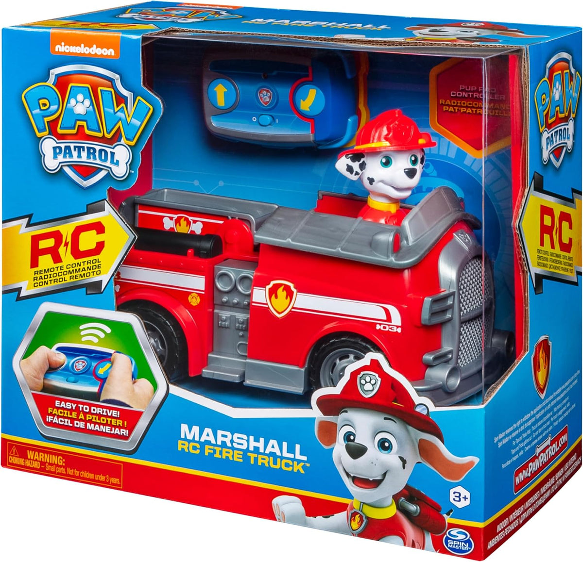 Paw Patrol, camión de Bomberos por Control Remoto de Marshall con 2 direcciones, a Partir de 3 años