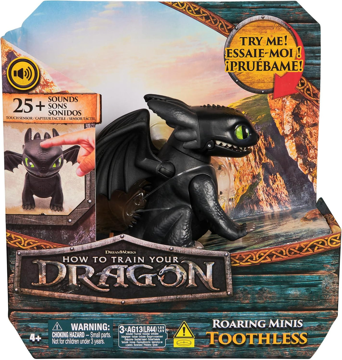 DreamWorks How to Train Your Dragon - Mini dragón Interactivo con Efectos de Sonido, Juguete para niños a Partir de 4 años