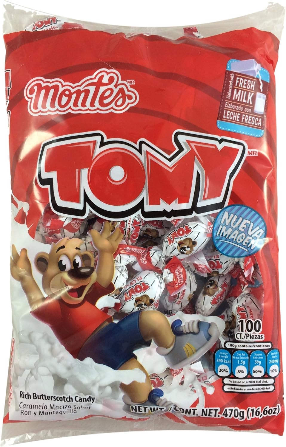 Tomy Rich Butterscotch Candy 100 Piezas (Peso Neto: 16,6 Oz)