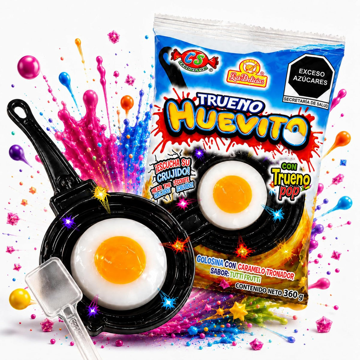 TRUENO HUEVITO Caramelo Tronador 24 Piezas LAS DELICIAS