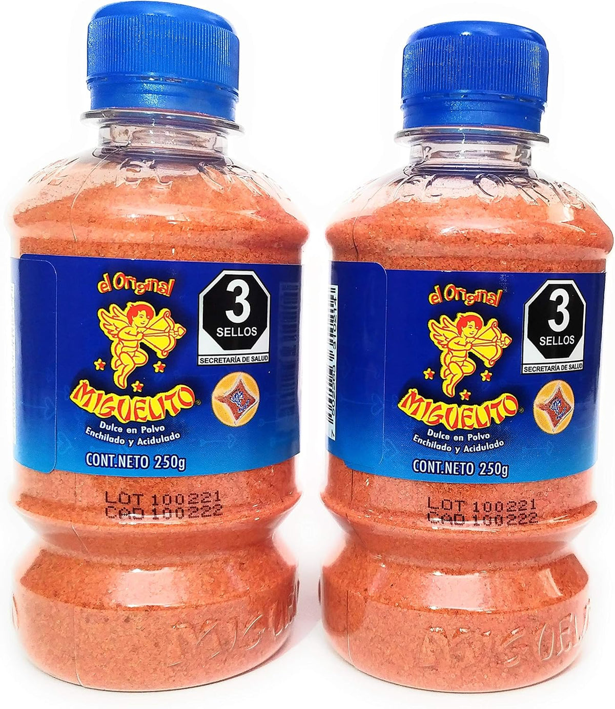 Miguelito Botellin en Polvo, Azúcar, salada, enchilada, acidulada - 250 gr, 2 frascos