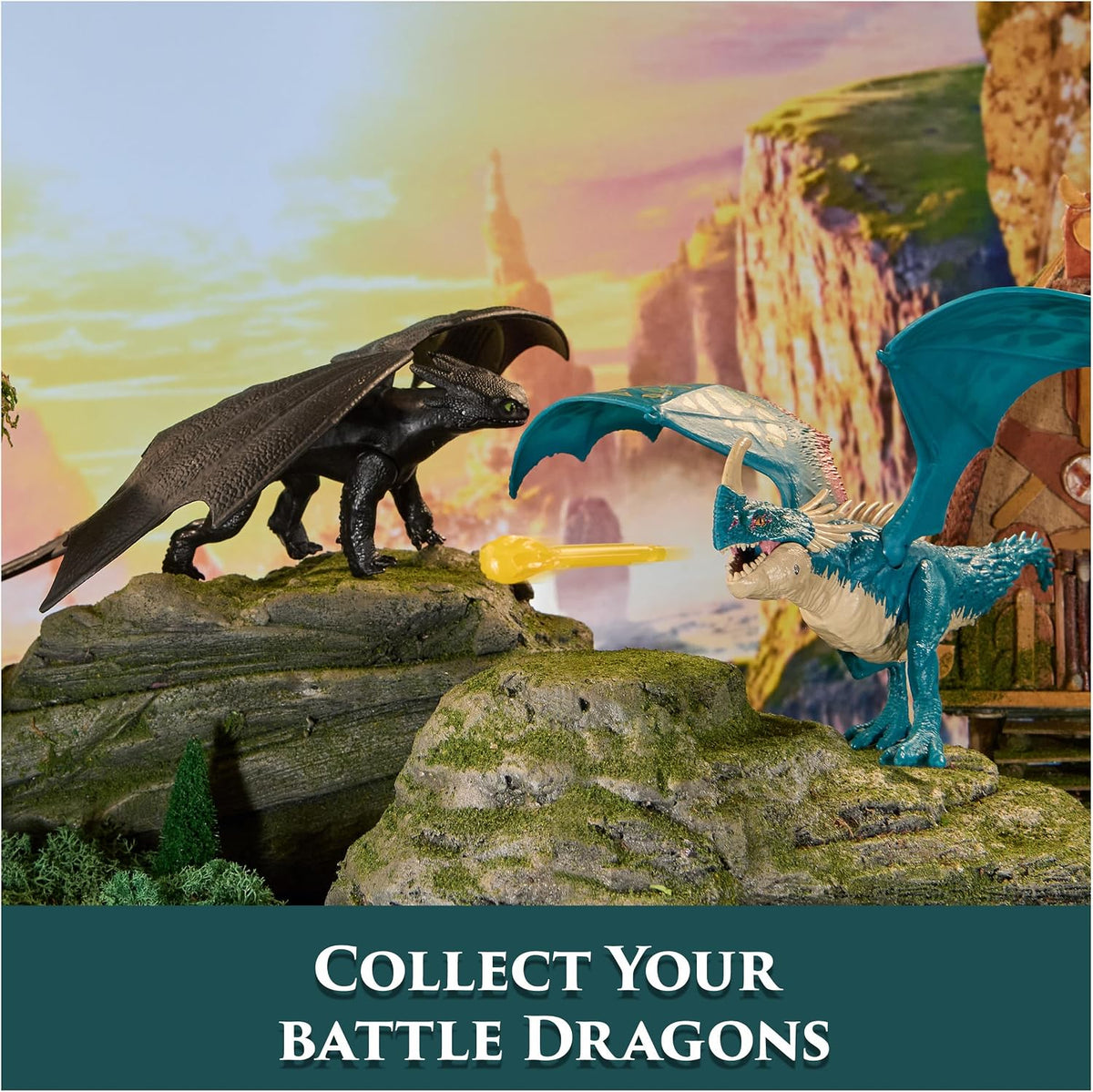 DreamWorks Dragons, How to Train Your Dragon, Dragones de Batalla, Furia Nocturna con Sonidos de Plasma, Figura de acción de 33 cm, Juguetes para niños y niñas a Partir de 4 años.