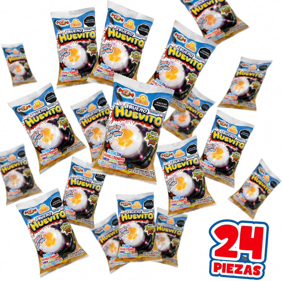 TRUENO HUEVITO Caramelo Tronador 24 Piezas LAS DELICIAS