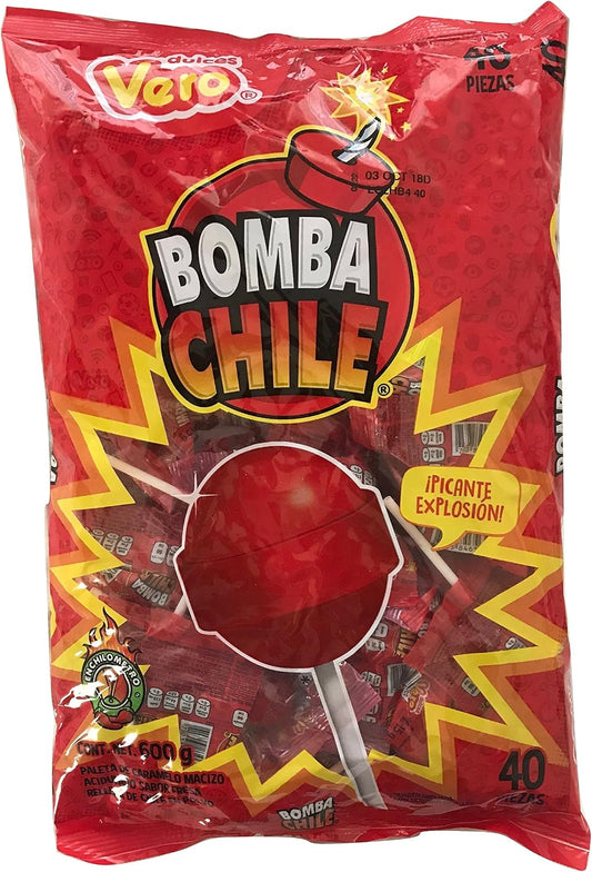 Vero - BOMBA CHILE PALETA (FRESA/CHILE, 600 GR)