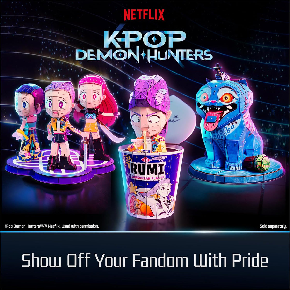 4D Build, KPOP Demon Hunters Rumi in Ramyeon Cup 3D Puzzle, Removeable Rumi Figure, KPOP Demon Hunters Collectible Model Kit, Desk Décor & Display Piece for Fans, 138 Pieces, for Ages 12 & Up