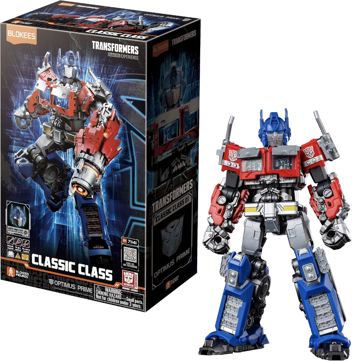 BLOKEES Figures Transformers Classic Class - Kit de Modelo sin conversión Optimus Prime Figura de acción Coleccionable, Regalo de construcción para niños, para niños de 12 años en adelante