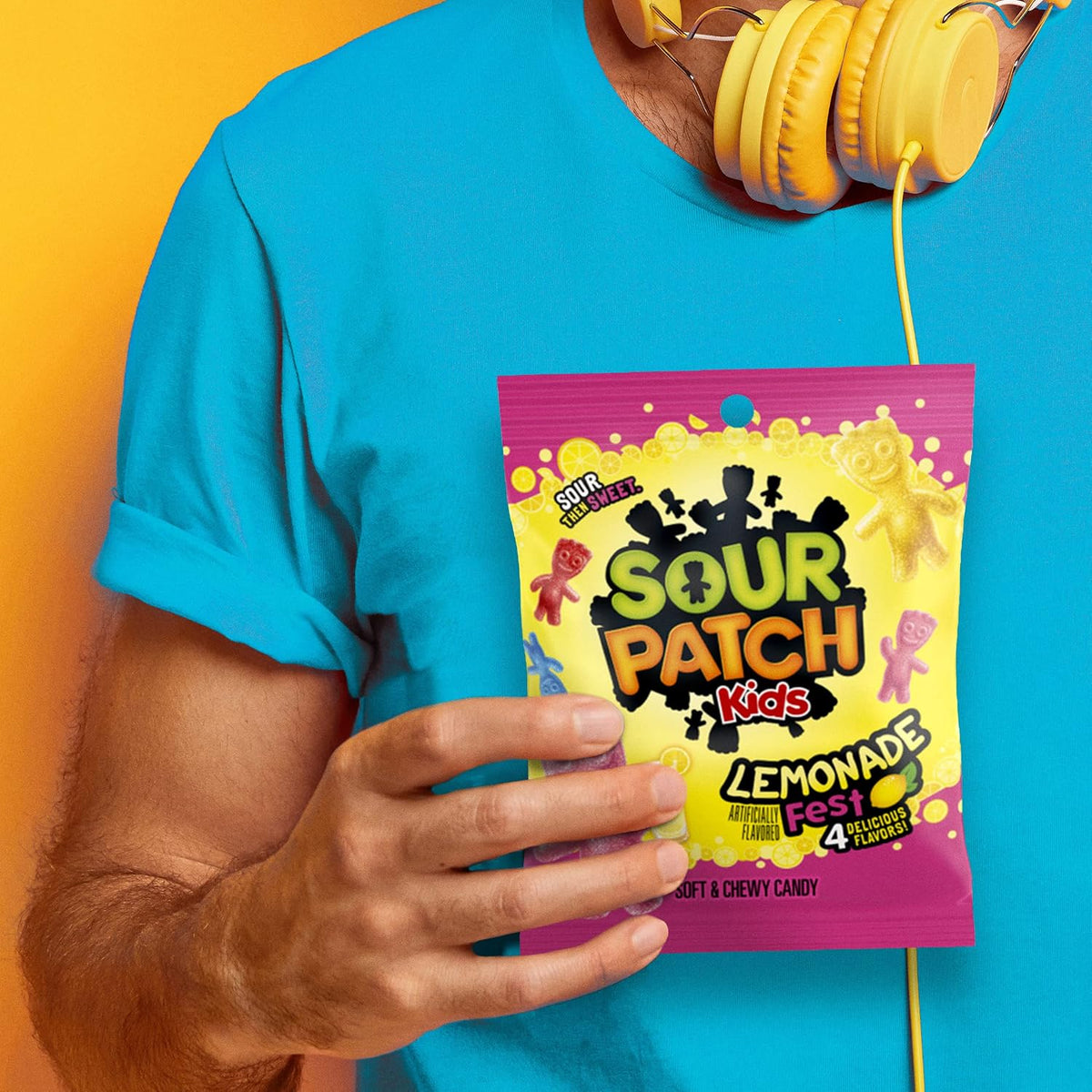 Sour Patch Kids Lemonade Fest Soft & Chewy Candy, 3.61 OZ Bag