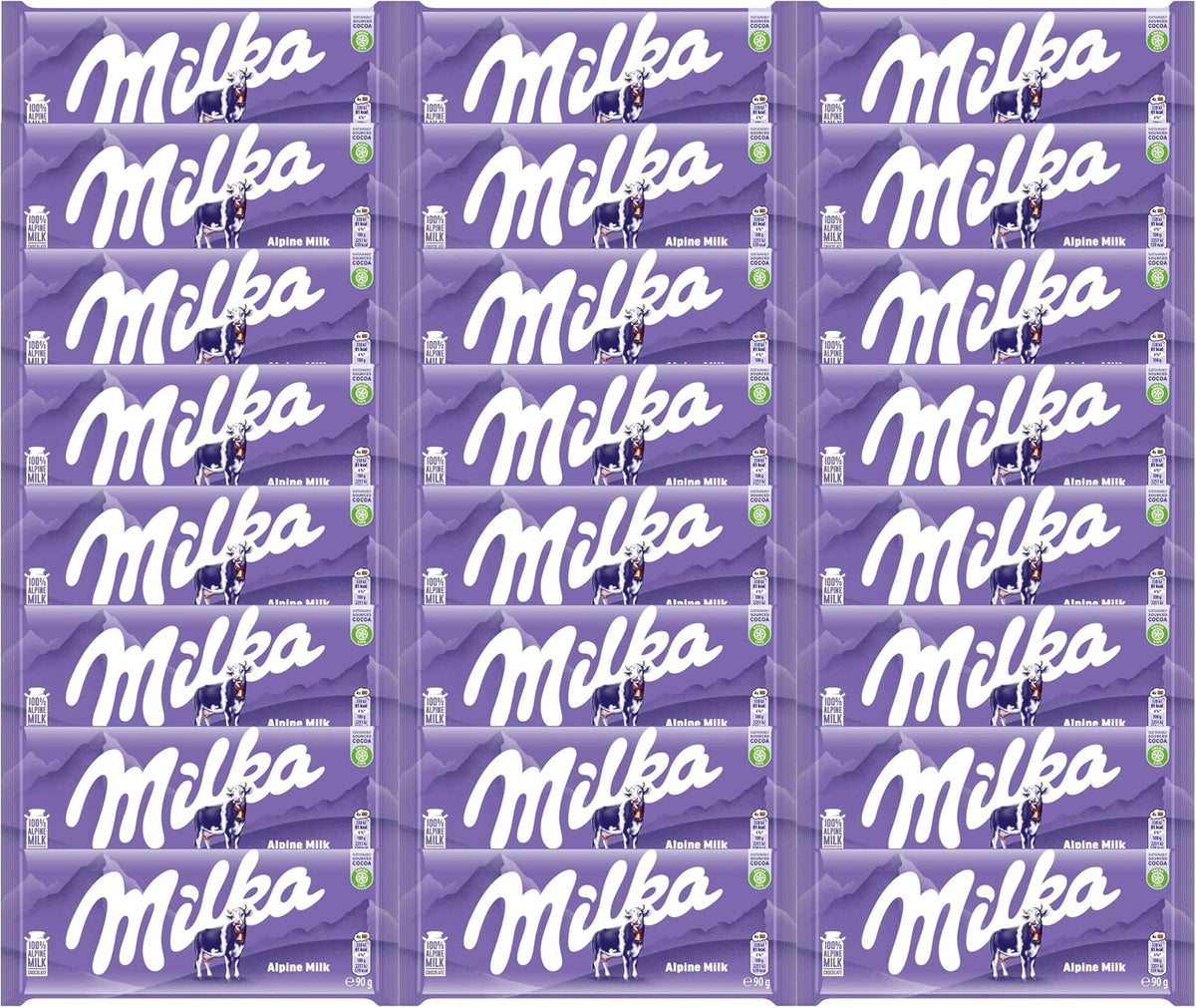 Milka Alpenmilch - Barra de chocolate (paquete de 24)